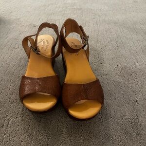 Kork-Ease Brown Open-Toe Sandals